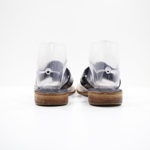 Jack Rogers Jacks Black Patent Leather Flat Thong Sandals - 7 - Picture 4 of 7